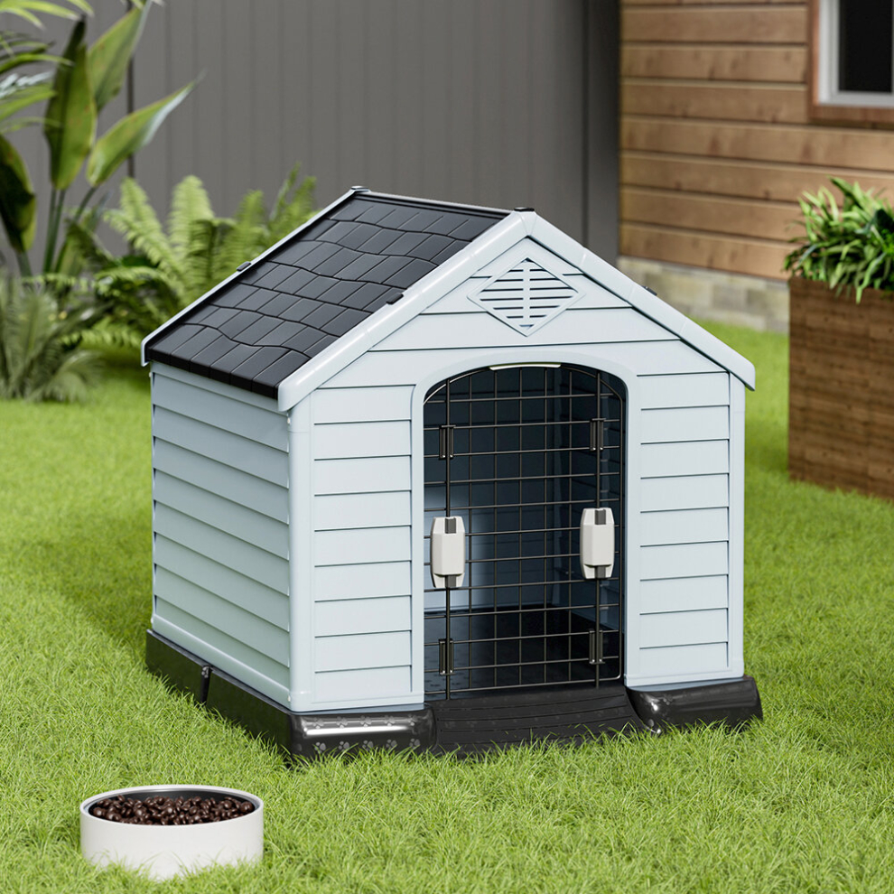 (75cm W x 76cm D x 82cm H) Outdoor Waterproof Dog Kennel Pet House with Air Vents and Door