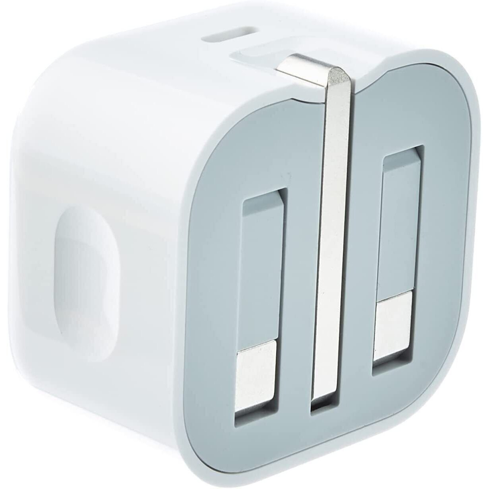 (Only Plug ) USB C Plug Fast Charge Dual Plug,20W For Apple iPhone Plug Dual Port USB Type C Wall Charger Plug Adapter Charging for iPhone 15 / 15 Pro /15 Pro Max