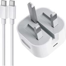 (Plug & Cable) USB C Plug Fast Charge Dual Plug,20W For Apple iPhone Plug Dual Port USB Type C Wall Charger Plug Adapter Charging for iPhone 15 / 15 Pro /15 Pro Max