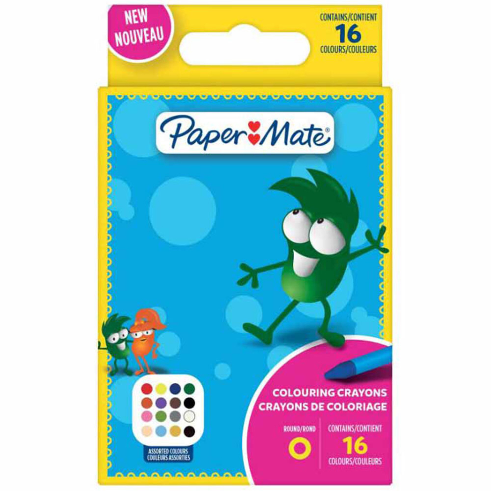 Paper Mate Papermate Crayons For Kids | Different Colors | 16 Wax Crayons Multicoloured