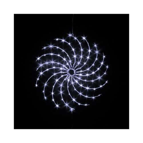 Snow Time 50cm Spiral Snowflake - ICE WHITE