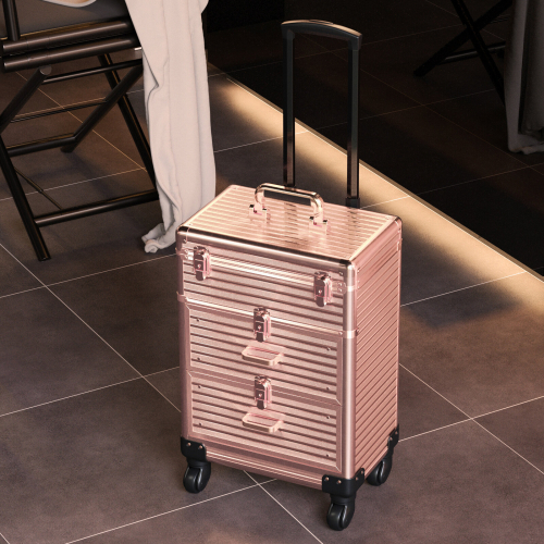 Living And Home 3in1 Portable Cosmetic Makeup Case Manicure Case with Drawers 1