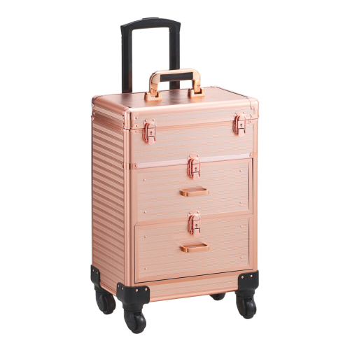 Living And Home 3in1 Portable Cosmetic Makeup Case Manicure Case with Drawers 2