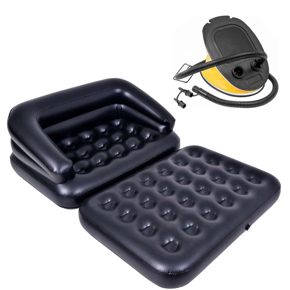 (SOFA MATTRESS + FREE FOOT PUMP) INFLATABLE DOUBLE SOFA MATTRESS + FREE ELECTRIC + FREE FOOT PUMP