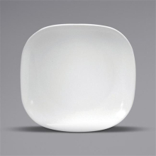 Narrow Rim Porcelain Square Plate, Cream White