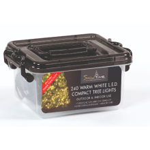 240 Warm White LED Compact Lights w/Timer