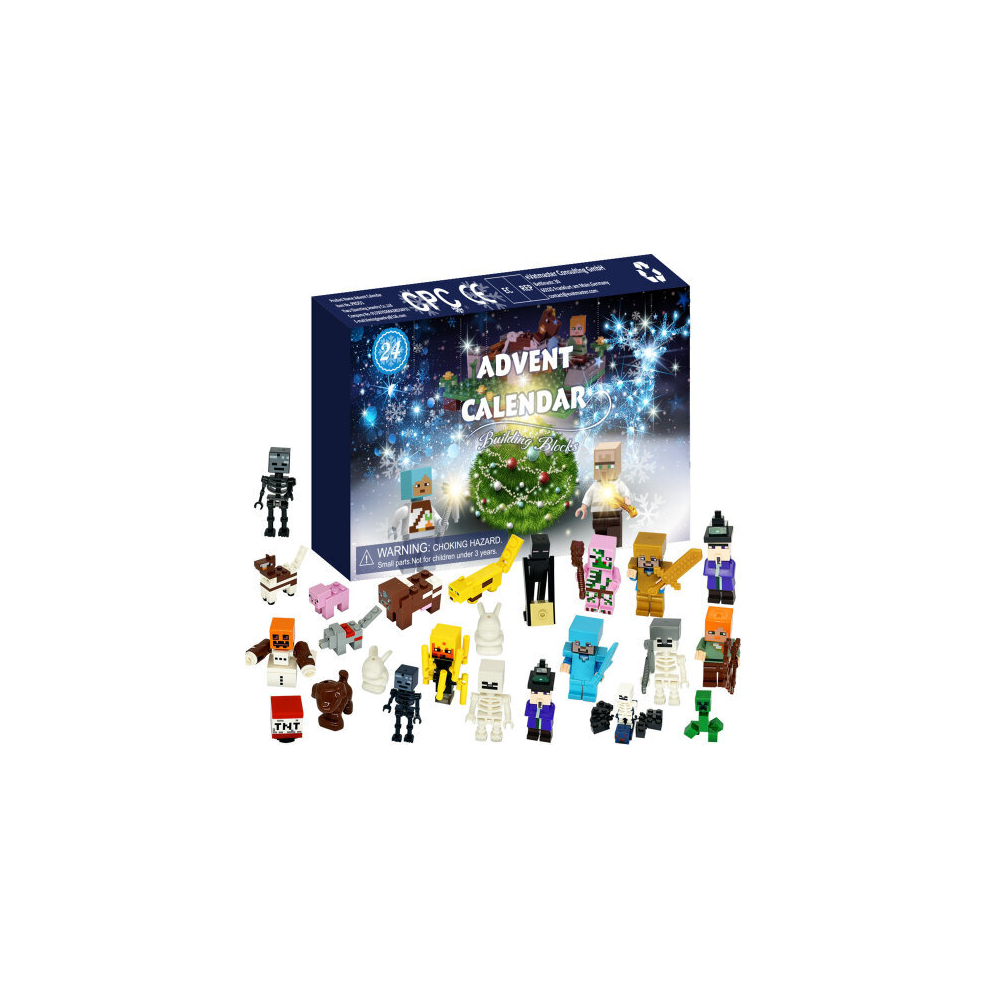 Kids Christmas Minecraft Figures 24 Days Countdown Advent Calendar Toys Surprise Xmas Gifts