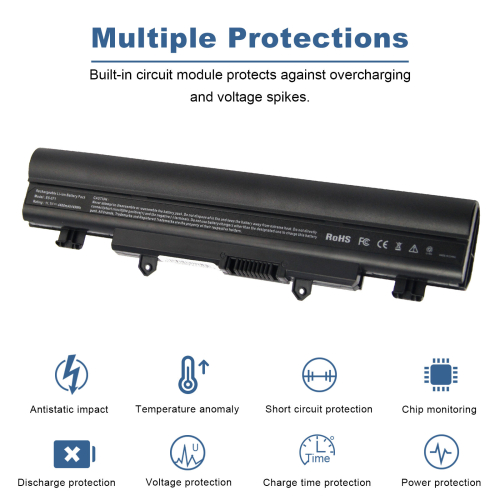 11.1V 4400mAh Replacement Laptop Battery for Aspire E1-571 E5-571 E5-411 E5-421 E5-511 E5-521 2