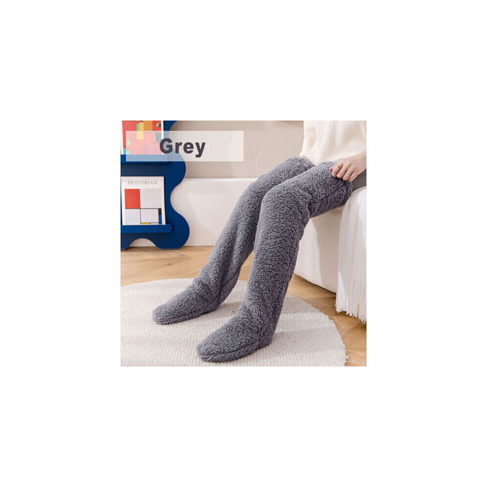 (  Grey) Snugglepaws Sock Slipper Snuggs Plush Cozy Fuzzy Socks Warm Soft Fluffy Thick