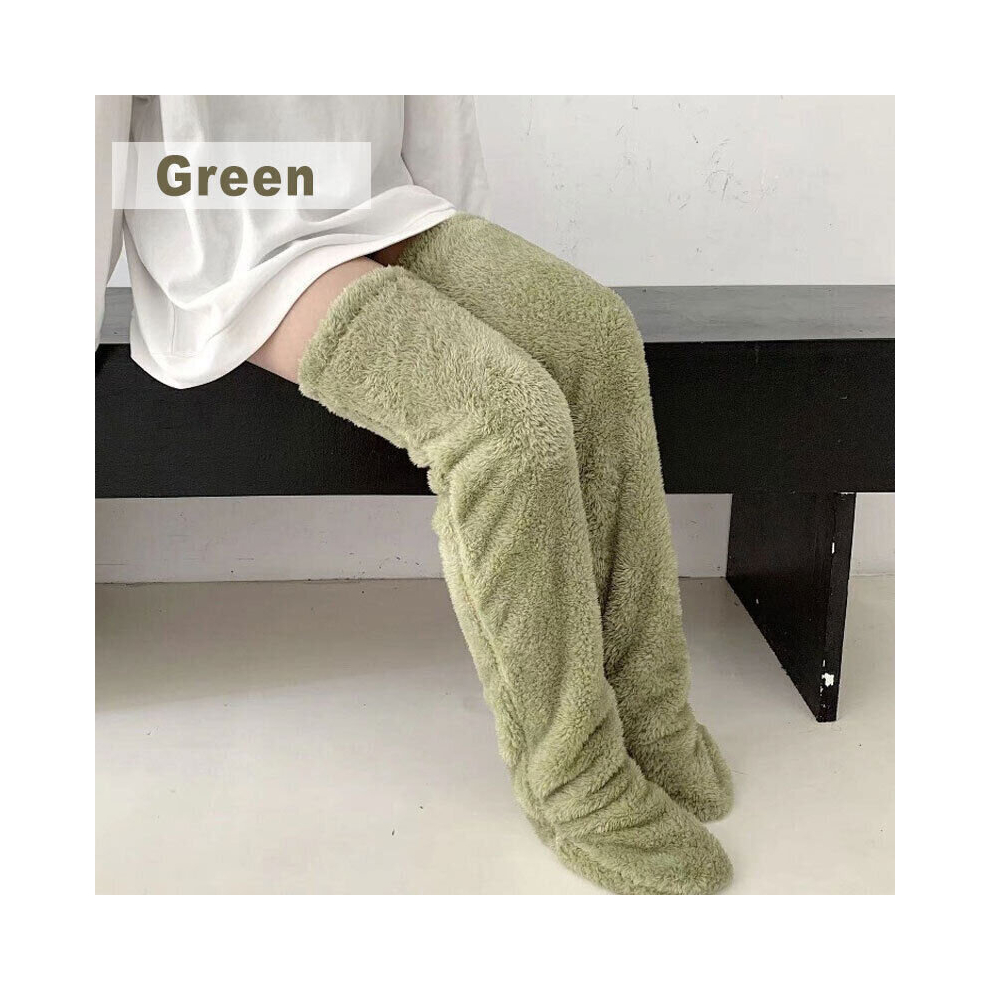 (  Green) Snugglepaws Sock Slipper Snuggs Plush Cozy Fuzzy Socks Warm Soft Fluffy Thick