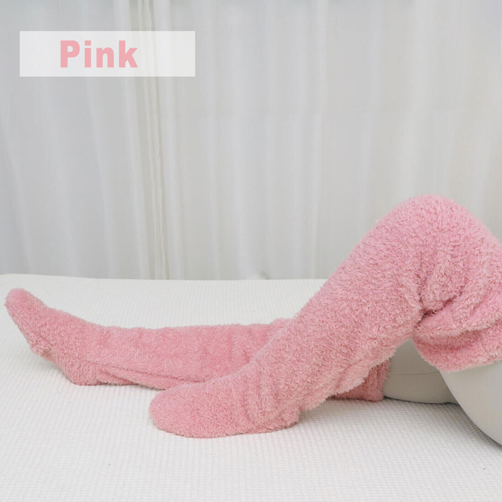 (  Pink) Snugglepaws Sock Slipper Snuggs Plush Cozy Fuzzy Socks Warm Soft Fluffy Thick