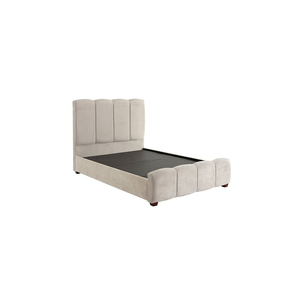 DS Living Chloe Panel Upholstered Bed Frame Kensington Silver