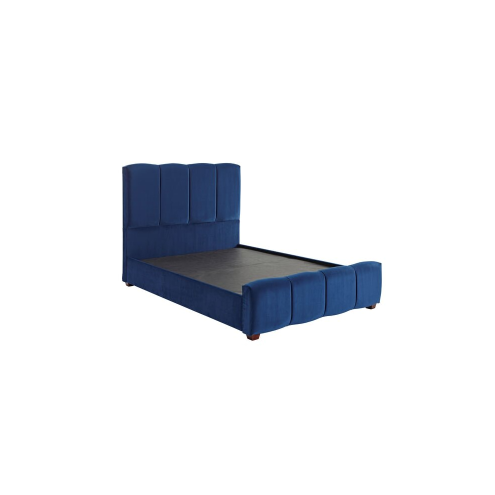 DS Living Chloe Panel Upholstered Bed Frame Marine Blue