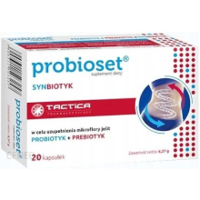 Probioset synbiotyk 20 kap probiotics & prebiotic suplement samprobi