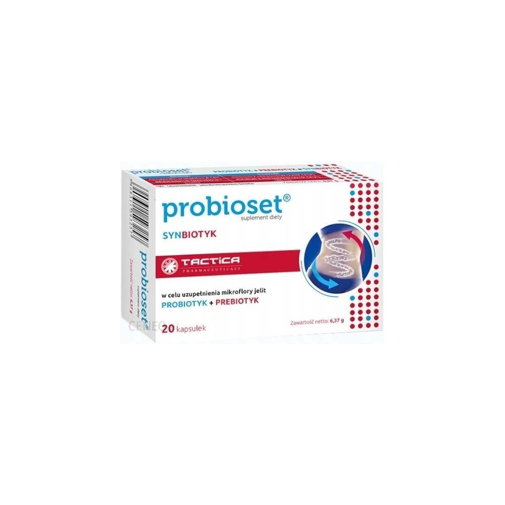 Polskie Suplementy Probioset Synbiotyk 20 Kap Probiotics & Prebiotic Suplement Samprobi