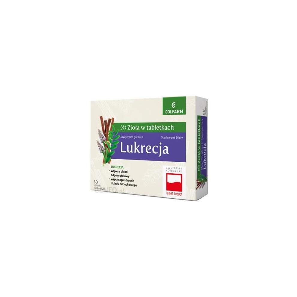 Polskie Suplementy Colfarm Lukrecja 60 Tab Respiratory System And Immunity Supplement