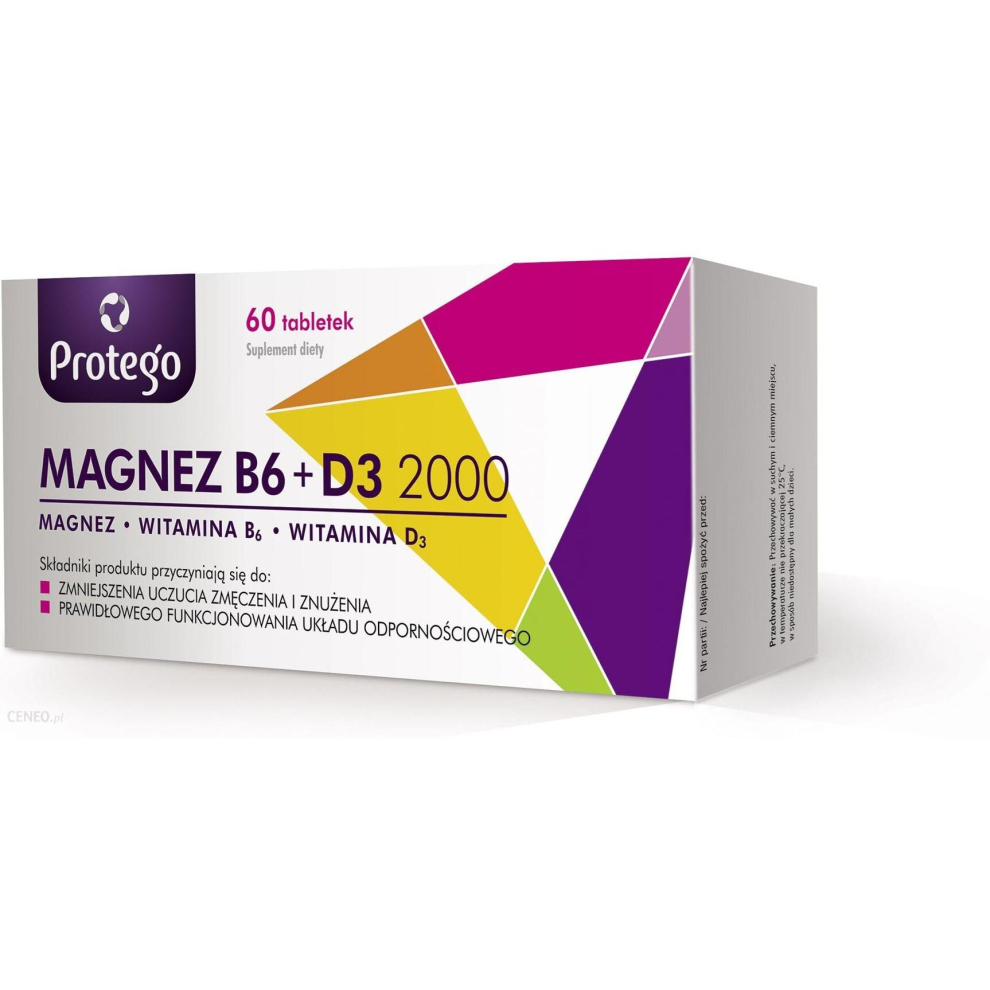 Protego Magnez B6+D3 2000 60 tab fatigue energy levels magnez supplement