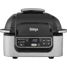 Ninja Foodi Health Grill and Air Fryer [AG301UK] 5.7 Litres, Brushed Steel and Black