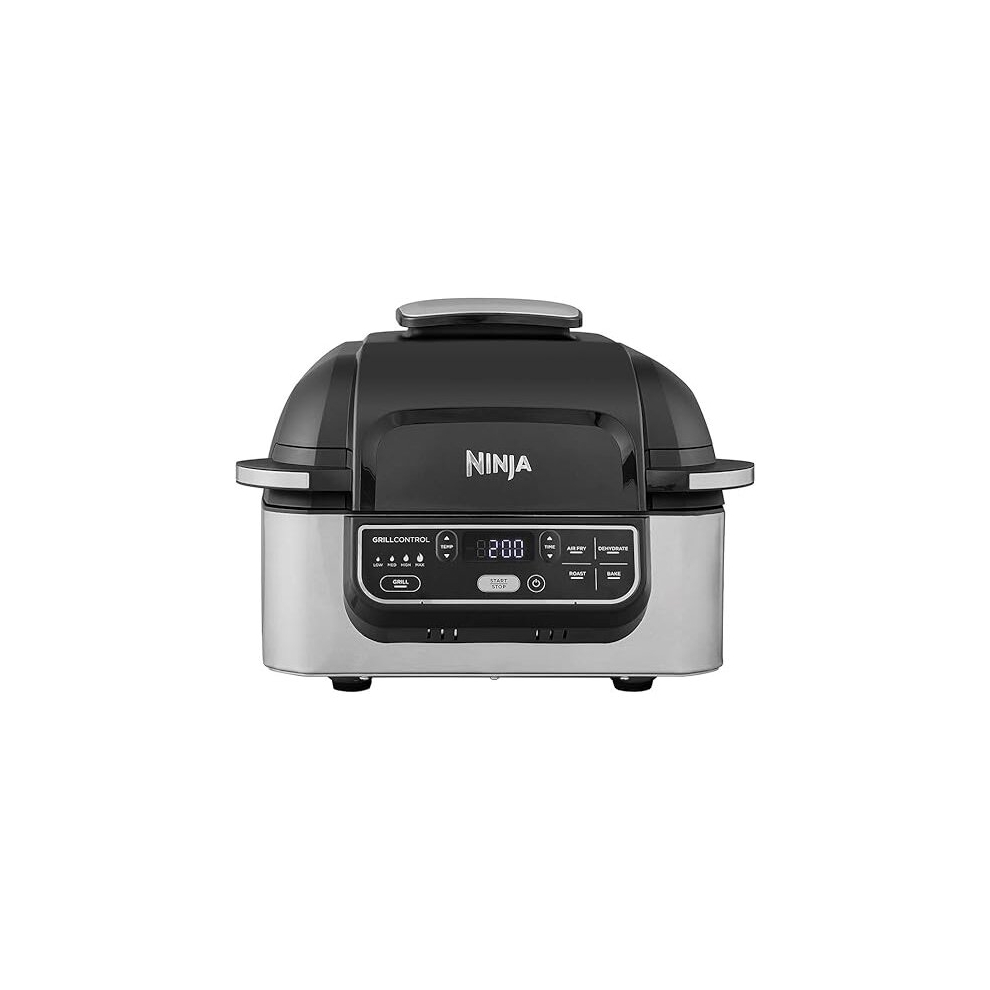 Ninja Foodi Health Grill and Air Fryer [AG301UK] 5.7 Litres, Brushed Steel and Black