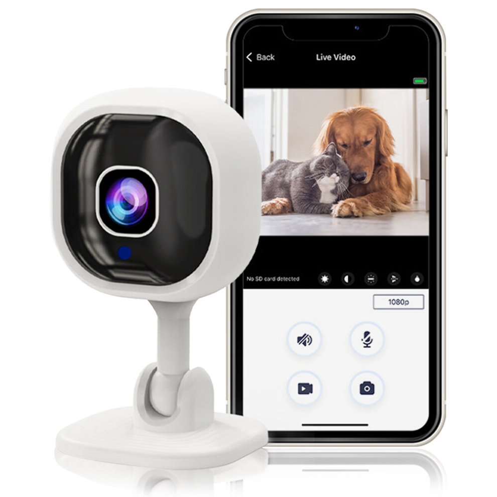 1080P Indoor Security Camera for Baby Monitor, Dog Camera w/Motion Detection