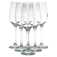 200ml Box Set of 6 Glass Stemmed Champagne Prosecco Wine Flutes Glasses Tumblers