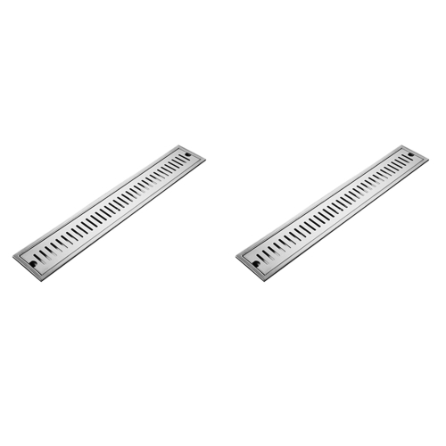 2X Rectangular Linear Shower Floor Drain Long Linear Drainage Channel ...