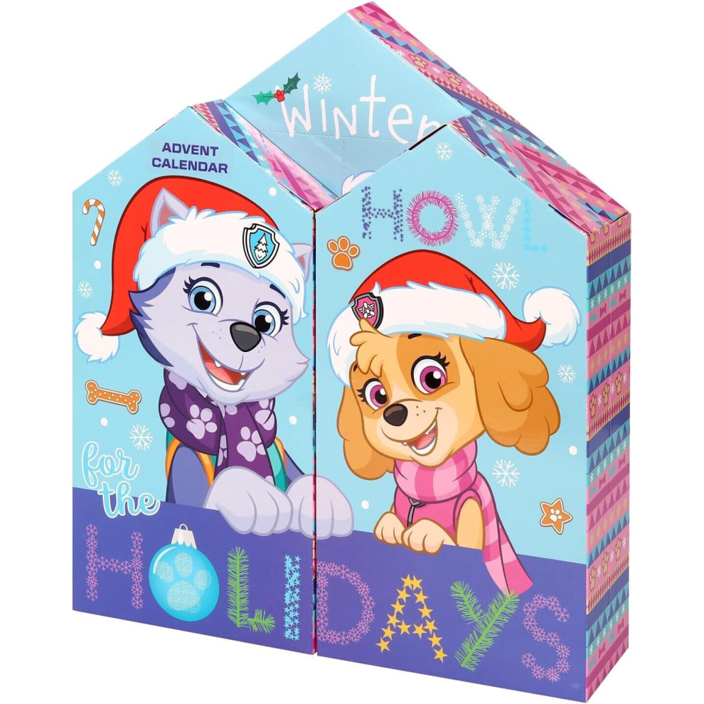 Girls Paw Patrol Toy Jewellery Filled Christmas Countdown Advent Calendar