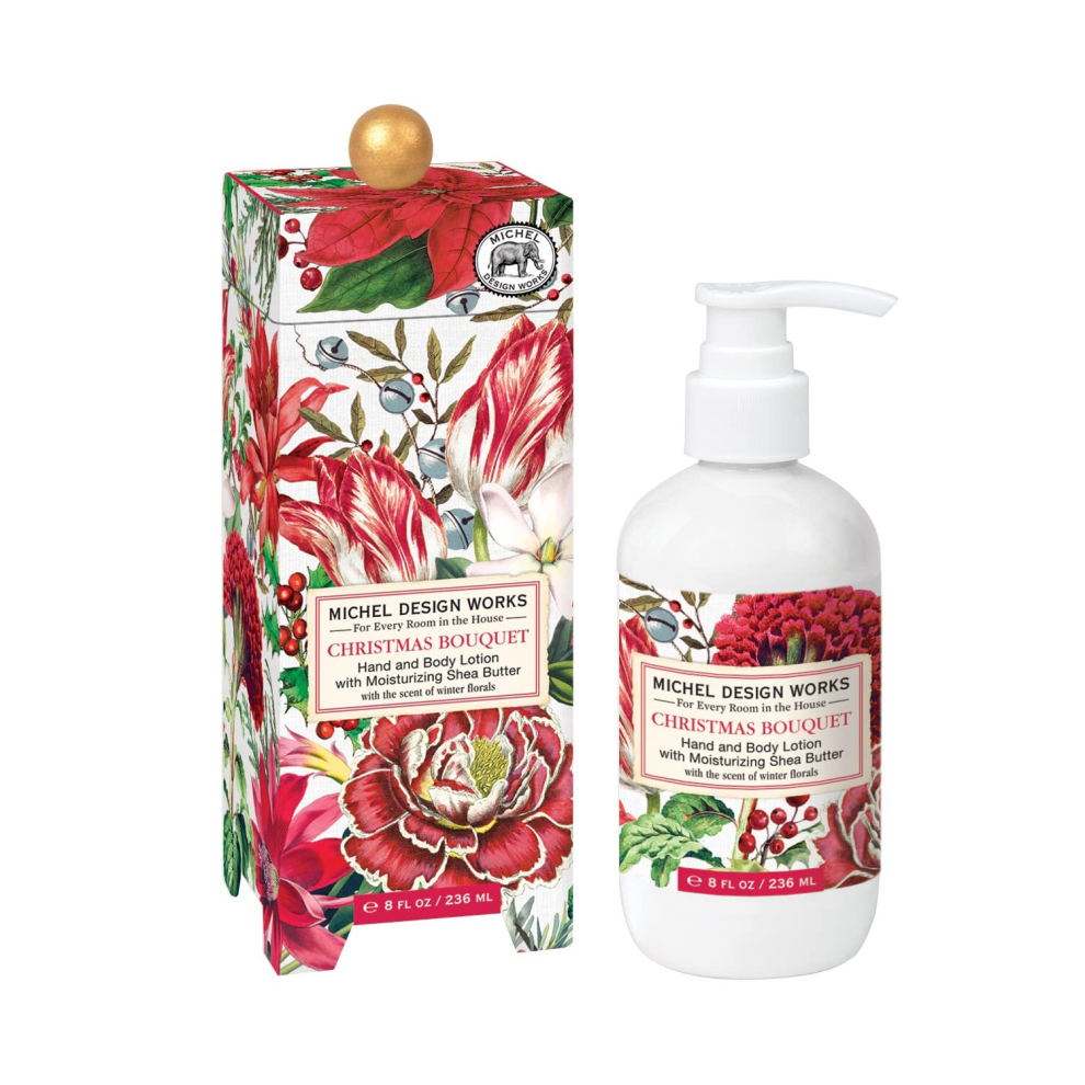 Hand Body Lotion Pump Luxury Moisturiser Cream 236ml Christmas Bouquet