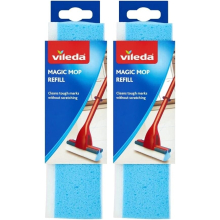 Vileda Magic Mop Refill, Pack of 2 Magic Mop Head Replacements, Authentic Vileda Mop Head