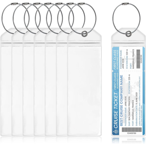 Redamancy Luggage Tags 8 Pack Suitcase Tags Cruise Holder Cruise Luggage Tags Luggage Labels Cruise Luggage Tag Cruise Accessories Travel Vacation on OnBuy