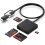 Memory Card Reader, BENFEI 4in1 USB USB-C to SD Micro SD MS CF Card Reader Adapter 1