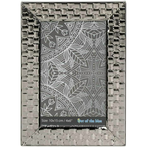 Silver Square Metal Wall Hanging Frame 10x15cm