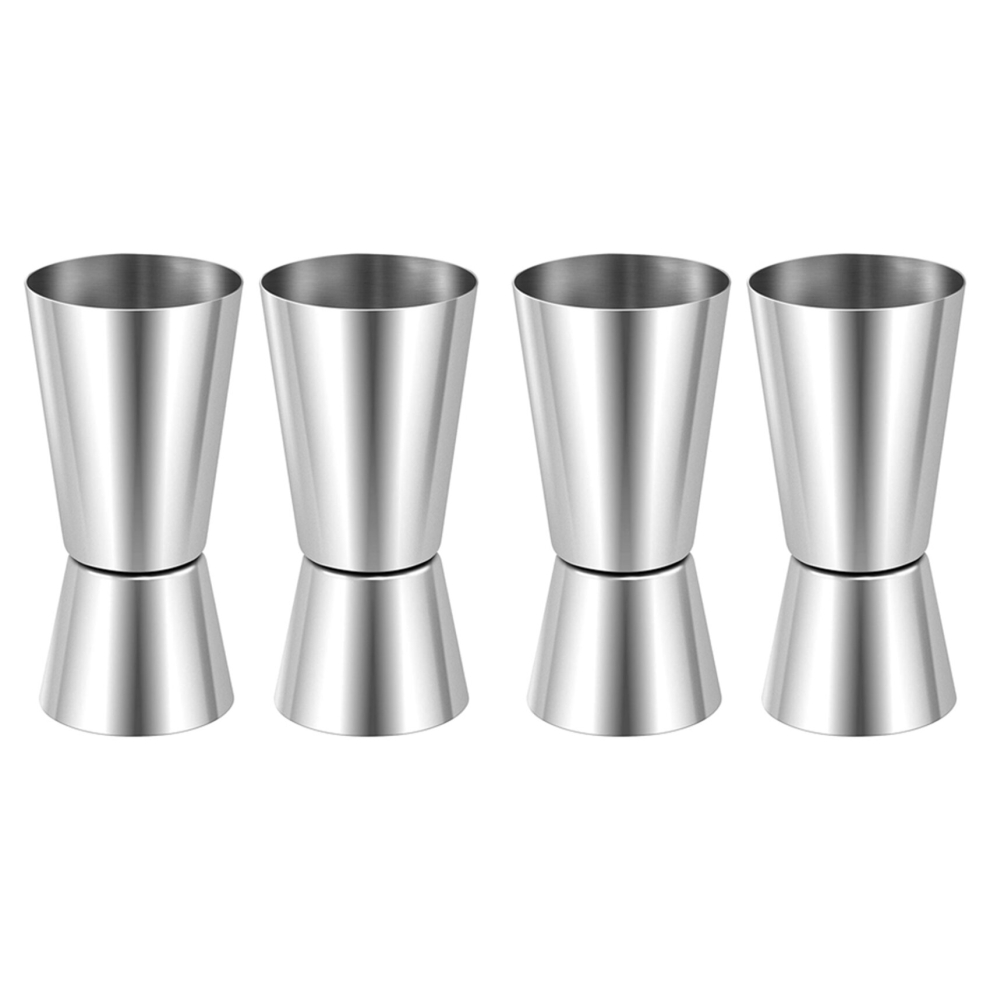 4X Spirit Measures 25Ml/50Ml, Shot Measure Drinks Jigger Craft Dual Drinks Measuring Cup for Party Wine Drink Shaker