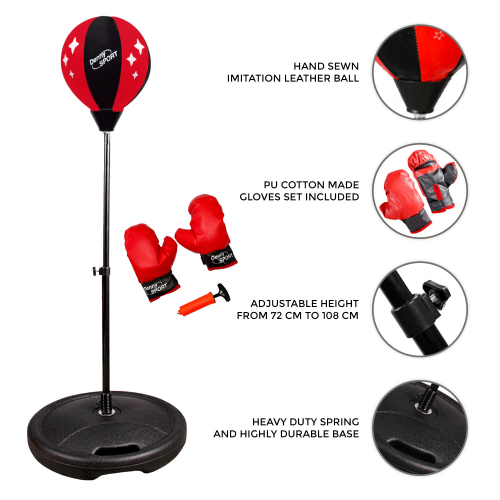 Kids Standing Boxing Punch Ball With Gloves 2