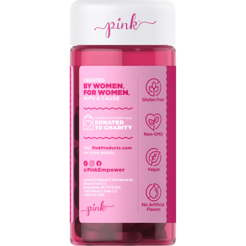 Pink, Stunning Biotine schoonheidsgummies, Natuurlijk fruit, 60 gummies 2