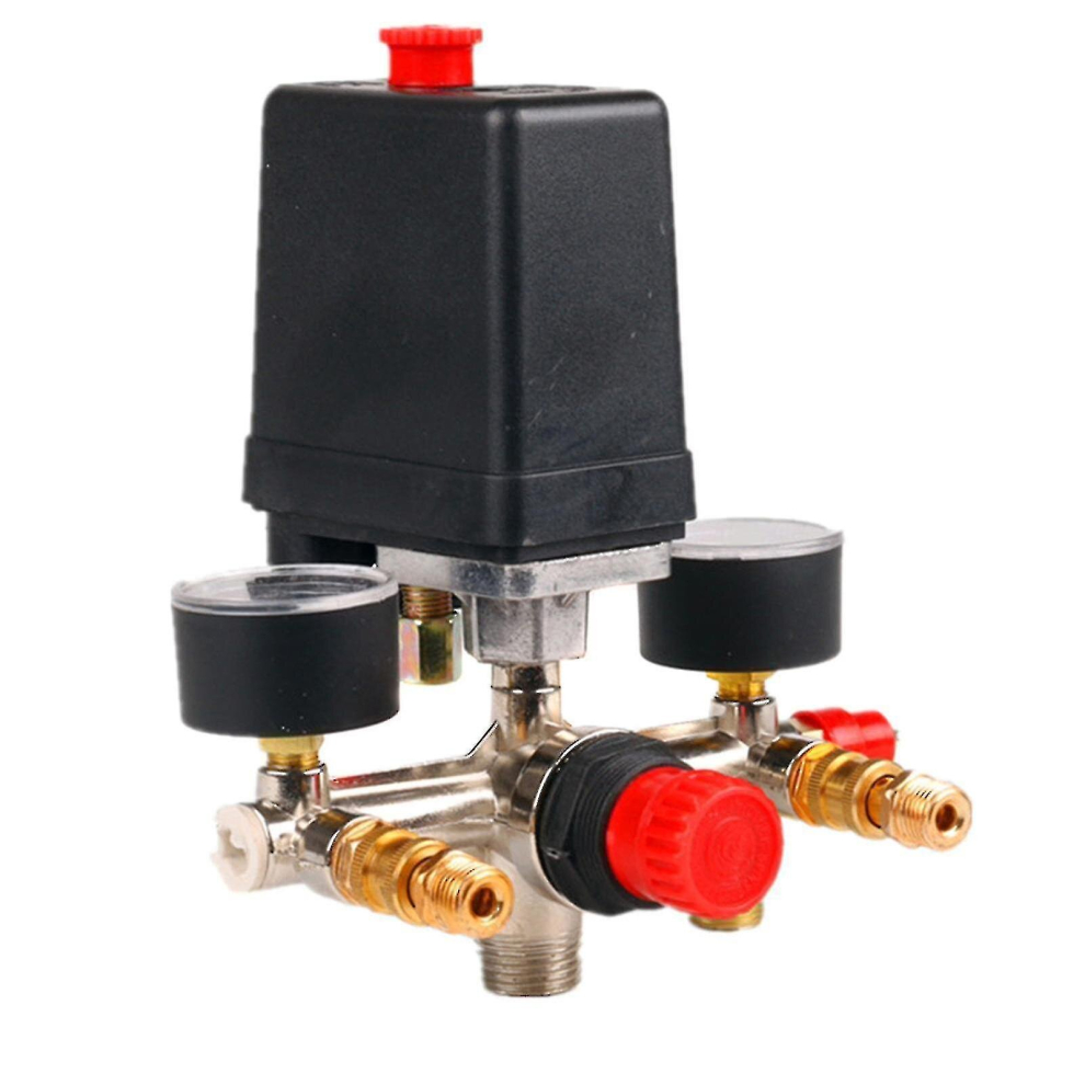 90-120Psi Air Compressor Manifold Regulator Gauges Pressure Durable Switch Control 9444929210941