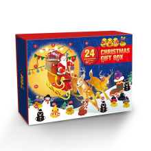 24 Grids Rubber Christmas Duck Advent Calendar Creative Float Squeaky Sound Duck For Baby Children Birthday Favors Gift