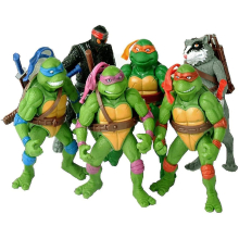 6pcs/bag Lovely 12cm Turtles Actions Figure Cartoon Tartaruga Ninja Toys For Children Anime Figure Doll Birthday Gifts