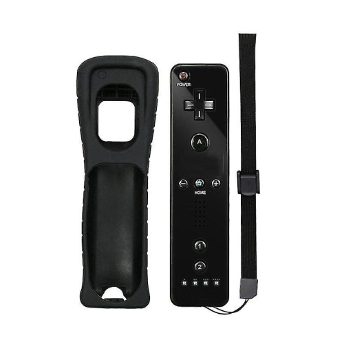 (Black) Wii Game Remote Controller Built-in Motion Plus Joystick Joypad For Nintendo 2