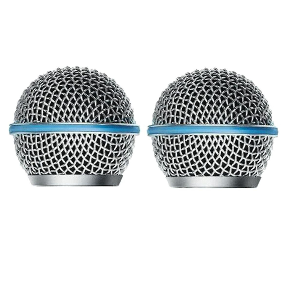 2pcs Microphone Grill Mic Grille Replacement Mic Ball Head Mesh For Beta58a Sm58 Pgx24 Slx24