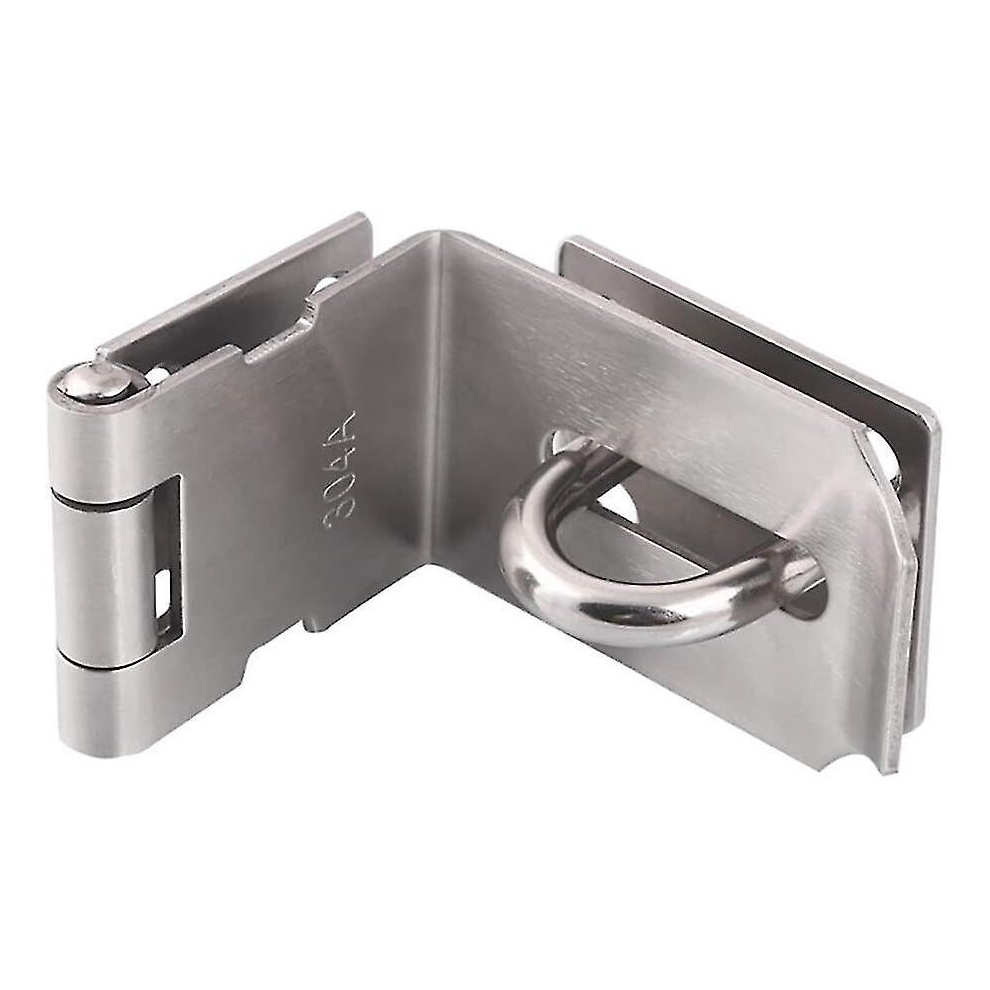 Door Hasp Latch 90 Degree, Stainless Steel Safety Right Angle Padlock Hasp Locking Latch Security Do 9444929277081