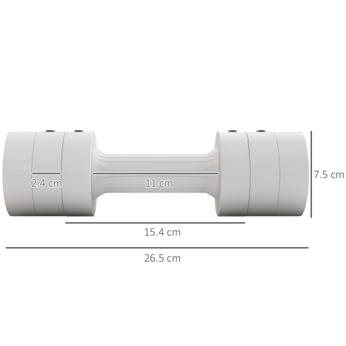 SPORTNOW Adjustable Dumbbells Set, Fast Adjust and Compact, 2.5kg x 2 1
