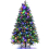 Costway 6FT Pre-Lit Artificial Christmas Tree Snowy Xmas Tree 11 Lighting Modes 1