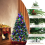 Costway 6FT Pre-Lit Artificial Christmas Tree Snowy Xmas Tree 11 Lighting Modes 6