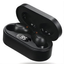 Rechargeable Hearing Aids for Seniors 16-Channel In-Ear Invisible Hearing Amplifier with Dual Noise Reduction, No Feedback, LED Display Black