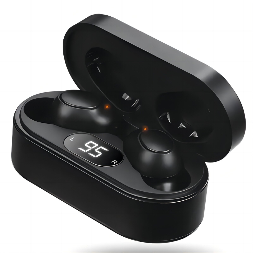 (black) 1Pair Digital Rechargeable Hearing Aids In-Ear Invisible Sound Voice Amplifier