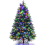 Costway 5FT Pre-Lit Artificial Christmas Tree Snowy Xmas Tree 11 Lighting Modes 1