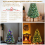 Costway 5FT Pre-Lit Artificial Christmas Tree Snowy Xmas Tree 11 Lighting Modes 5