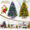 Costway 5FT Pre-Lit Artificial Christmas Tree Snowy Xmas Tree 11 Lighting Modes 2