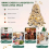 Costway 4.5FT Pre-Lit Flocked Christmas Tree Snowy Xmas Tree w/ 150 LED Lights 3